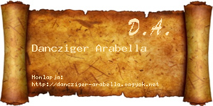 Dancziger Arabella névjegykártya